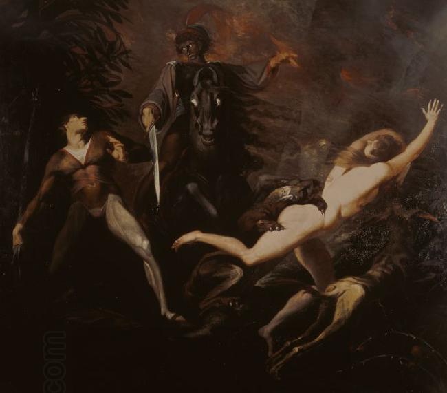 Johann Heinrich Fuseli Theodore Meets in the Wood the Spectre of His Ancestor Guido Cavalcanti China oil painting art